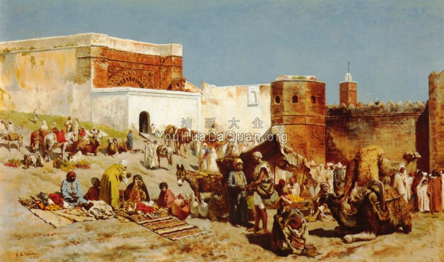 Moroccan Market - 埃德温·罗德·威克斯